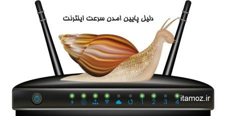 اموزش دلیل پایین امدن سرعت اینترنت